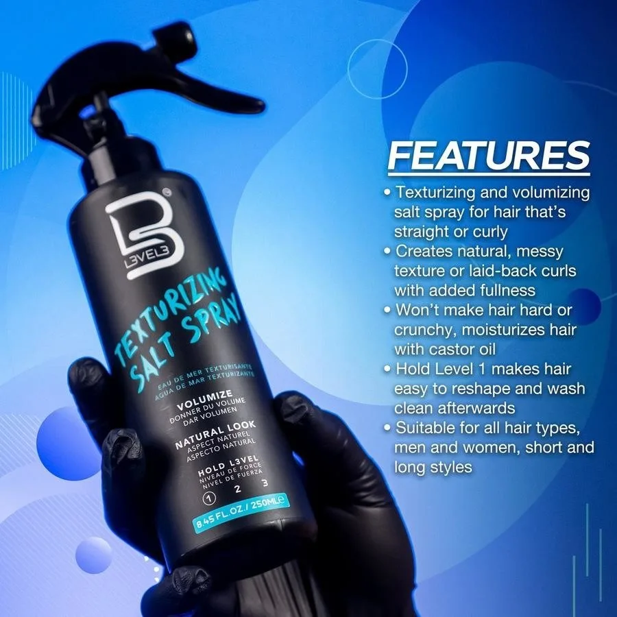 L3VEL3 Sea Salt Texturizing Spray 200ml - 2